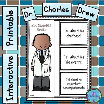 Preview of Biography Template Dr. Charles Drew Black History Month ESL Writing Project