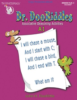 Preview of Dr. DooRiddles A1: Fun Associative Reasoning Early Learning Riddle Activities