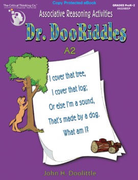 Preview of Dr. DooRiddles A2: Fun Associative Reasoning Riddle Activities for Grades PreK-2