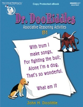 Preview of Dr. DooRiddles B1: Associative Reasoning Activities for Grades 4-7