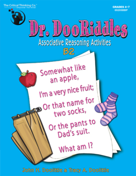 Preview of Dr. DooRiddles B2: Fun Associative Reasoning Riddle Activities for Grades 4-7