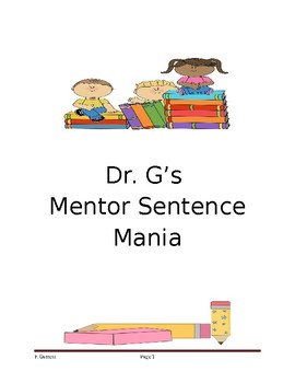 Preview of Dr. G's Mentor Sentence Mania