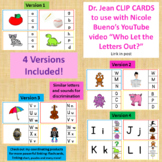Dr. Jean Clip Cards- 4 VERSIONS INCLUDED for "Who Let the 
