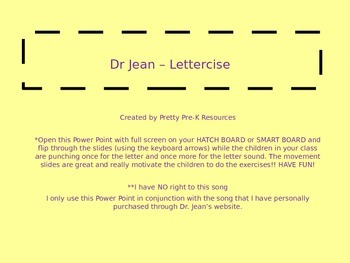 Preview of Dr. Jean Lettercise Power Point (NO SONG, just slides!)