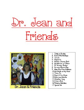 Preview of Dr. Jean and Friends CD Lyrics & Graphics Book