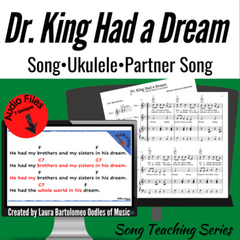 Preview of Dr. King Had a Dream Song (to Whole World In His Hands) w/Ukulele & Partner Song