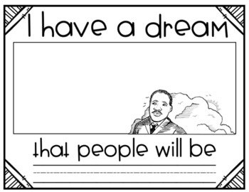 Dr. Martin Luther King Jr. Printable booklet and Writing project by hi ...