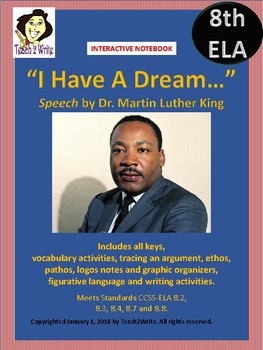Preview of Dr. Martin Luther King "I have a Dream..." Interactive Notebook Activities