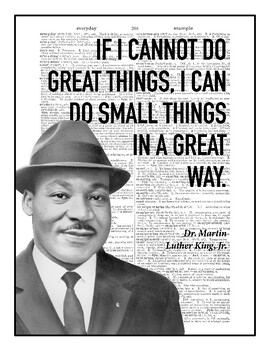 Preview of Inspirational Quote Wall Art PDF - King "Do Small Things" v. 1