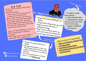 Preview of Dr. Martin Luther King Jr. Activity Guide