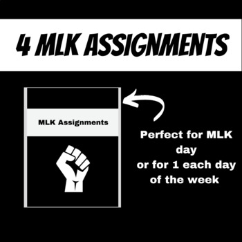 Preview of Dr. Martin Luther King Jr Assignments for ANY independent work!