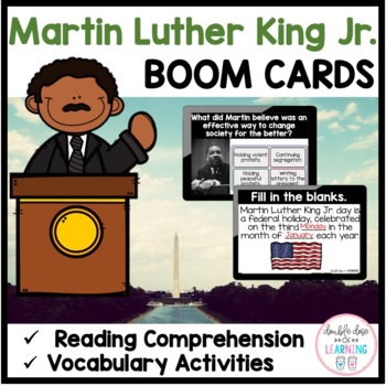 Preview of Dr. Martin Luther King Jr BOOM CARDS™ for Distance Learning