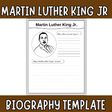 Dr. Martin Luther King Jr. Biography Template - Black Hist
