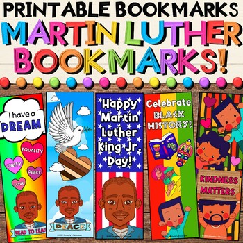 Preview of Dr. Martin Luther King Jr. / Black History Month Bookmarks & Coloring Activities