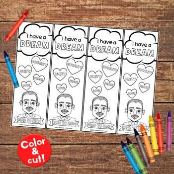 Dr. Martin Luther King Jr. / Black History Month Bookmarks & Coloring ...