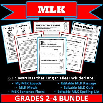 Preview of Dr. Martin Luther King Jr. Bundle (Grades 2-5)