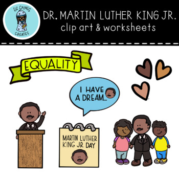 Preview of Dr. Martin Luther King Jr. Clip Art and Worksheet Collection (35 Files Total)