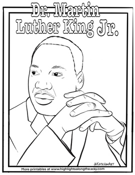 Preview of Dr. Martin Luther King Jr. Coloring Page