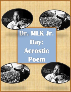 Preview of Dr. Martin Luther King Jr. Day - Acrostic Poem (w/ example)