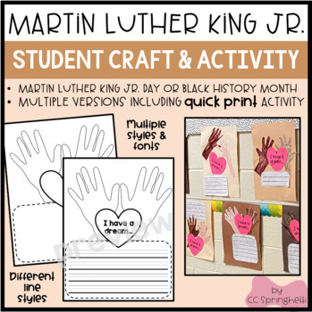 Preview of Dr. Martin Luther King Jr. Day Craft | I Have A Dream | MLK Day Activity