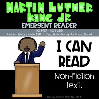 Preview of Dr. Martin Luther King Jr. - Emergent Reader - NO PREP BOOK with BONUS