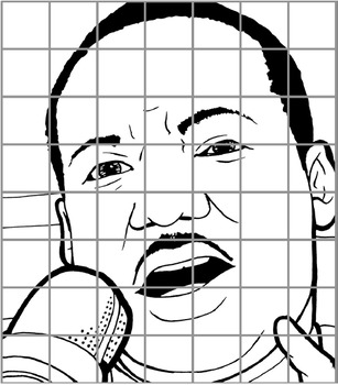 Preview of Dr. Martin Luther King, Jr. Grid Picture Kit