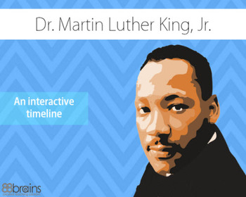 Preview of Martin Luther King, Jr. Interactive Timeline and Animated Video - MLK Day