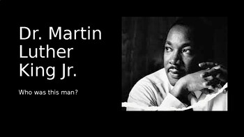 Preview of Dr. Martin Luther King Jr. PPT with vocab
