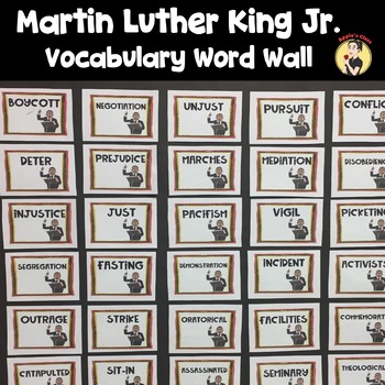 Preview of Martin Luther King Jr. Vocabulary Word Wall