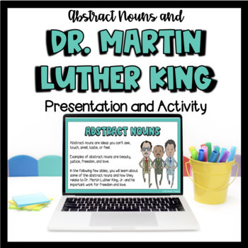 Preview of Dr. Martin Luther King and His Marvelous Ideas (Abstract Nouns) NO PREP _ FREE