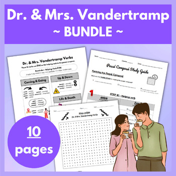 Preview of Dr. & Mrs. Vandertramp Verbs Activity Bundle - French Reference Sheet & Practice