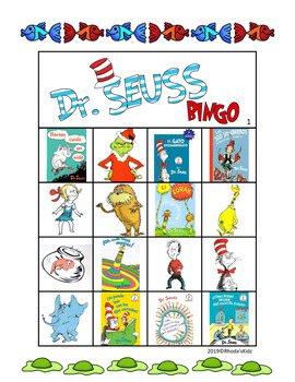 Dr. SEUSS Books and Characters BINGO (SPANISH) FREEBIE by Rhoda's Kidz