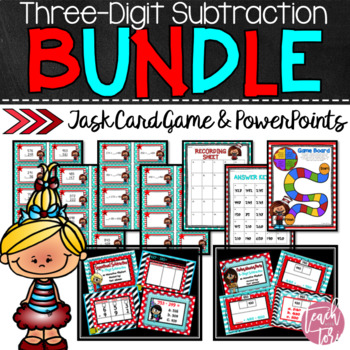 Preview of Three Digit Subtraction BUNDLE