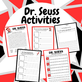 Dr. Seuss Activities - 5 Fun Activities for your kids! | TPT