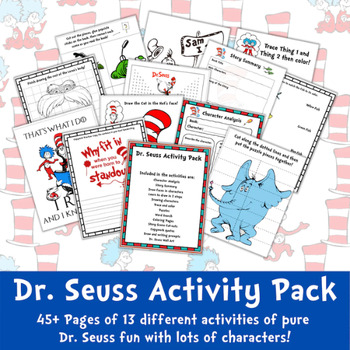 Dr. Seuss Day Activity Pack for Kids by ZORPICO | TPT