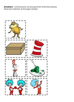Dr. Seuss Activity Prepositional Phrases by Wolford Teaching Resources