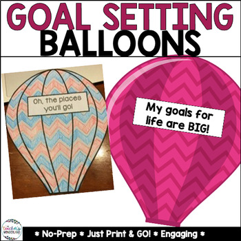 Preview of Goal Setting Balloons - New Years Activities - March Activities
