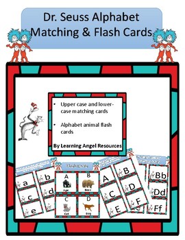 Preview of Dr. Seuss Alphabet Matching and Flash Cards