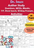 Dr. Seuss: Author Study, Passage Questions, MCQs, Books, B