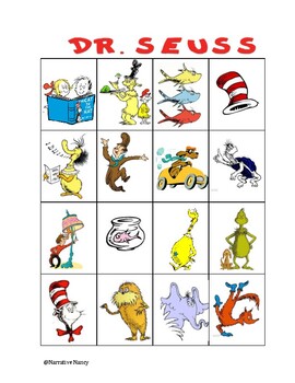 Dr. Seuss Bingo by Narrative Nancy | Teachers Pay Teachers