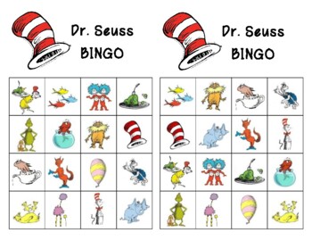 Dr. Seuss Bingo by Kinder Crew | TPT