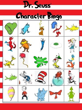 Dr. Seuss Bingo Cards by Wishful Thinking Creations | TpT