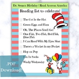 Dr Seuss Birthday | Read Across America book celebration list