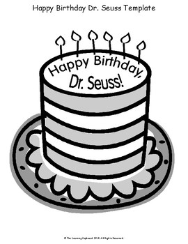 Dr. Seuss Birthday Template by The Learning Cupboard | TpT