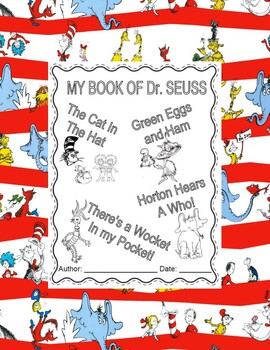 Dr. Seuss Booklet -The Cat in the Hat, Green Eggs and Ham and 2 more books