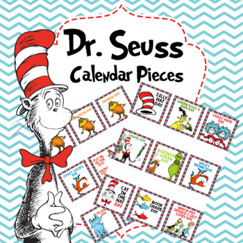 Dr Seuss Calendar Pieces by Preschool Kingdom Builders TpT
