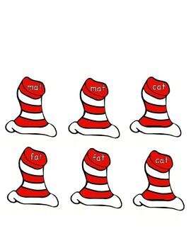 Dr. Seuss/Cat in the Hat GAME: Read the room- Find matching CVC -AT ...