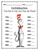 Dr. Seuss Cat in the Hat Multiplication