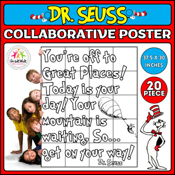 Dr. Seuss Collaborative Coloring Poster for Read Across America Day ...