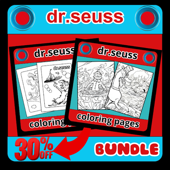Preview of Dr.Seuss Coloring Pages Bundle